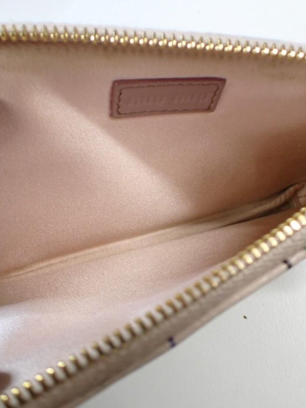 Miu Miu Light Pink Floral Wallet - Picture 6 of 7